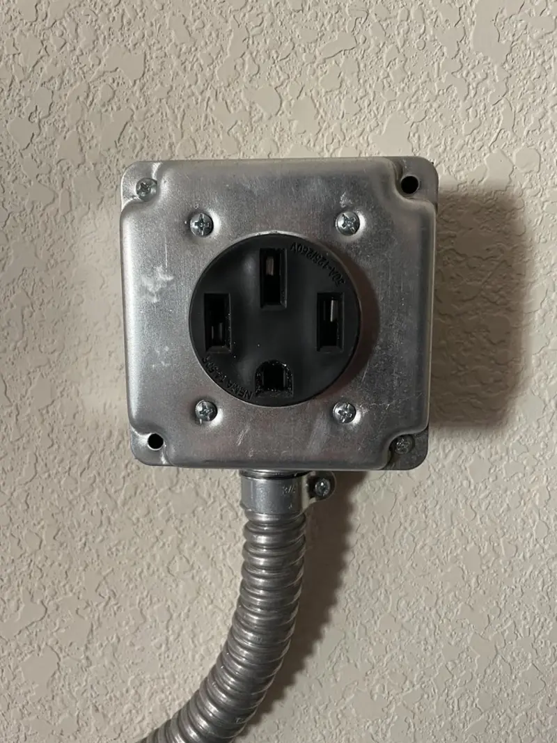 NEMA 14-50 outlet installed for Smart Home Electrical in Lockeford